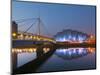 UK, Scotland, Glasgow, Scottish Exhibition and Conference Centre Secc, or Armadillo, Beside River C-Alan Copson-Mounted Photographic Print