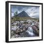 UK, Scotland, Highland, Glen Coe, River Coupall, Coupall Falls and Buachaille Etive Mor-Alan Copson-Framed Photographic Print