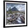 UK, Scotland, Highland, Glen Coe, River Coupall, Coupall Falls and Buachaille Etive Mor-Alan Copson-Framed Photographic Print