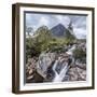 UK, Scotland, Highland, Glen Coe, River Coupall, Coupall Falls and Buachaille Etive Mor-Alan Copson-Framed Photographic Print