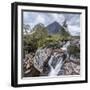 UK, Scotland, Highland, Glen Coe, River Coupall, Coupall Falls and Buachaille Etive Mor-Alan Copson-Framed Photographic Print