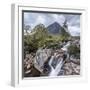 UK, Scotland, Highland, Glen Coe, River Coupall, Coupall Falls and Buachaille Etive Mor-Alan Copson-Framed Photographic Print