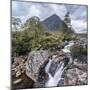 UK, Scotland, Highland, Glen Coe, River Coupall, Coupall Falls and Buachaille Etive Mor-Alan Copson-Mounted Photographic Print