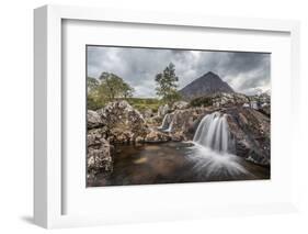 UK, Scotland, Highland, Glen Coe, River Coupall, Coupall Falls and Buachaille Etive Mor-Alan Copson-Framed Photographic Print