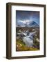 UK, Scotland, Highland, Glen Coe, River Coupall, Coupall Falls and Buachaille Etive Mor-Alan Copson-Framed Photographic Print