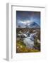 UK, Scotland, Highland, Glen Coe, River Coupall, Coupall Falls and Buachaille Etive Mor-Alan Copson-Framed Photographic Print