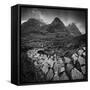 UK, Scotland, Highland, Glen Coe, the Three Sisters-Alan Copson-Framed Stretched Canvas