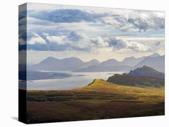 UK, Scotland, Highlands, Isle of Skye, Landscape of the island seen from The Storr.-Karol Kozlowski-Stretched Canvas