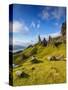 UK, Scotland, Highlands, Isle of Skye, View of the Old Man of Storr.-Karol Kozlowski-Stretched Canvas