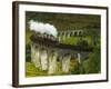 UK, Scotland, Highlands, Jacobite Steam Train crossing the Glenfinnan Viaduct.-Karol Kozlowski-Framed Photographic Print