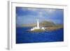 Uk, Scotland, Inner Hebrides, Isle of Mull. a Lighthouse Guards the Entrance to the Island.-Ken Scicluna-Framed Photographic Print