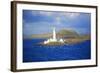 Uk, Scotland, Inner Hebrides, Isle of Mull. a Lighthouse Guards the Entrance to the Island.-Ken Scicluna-Framed Photographic Print