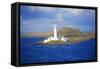 Uk, Scotland, Inner Hebrides, Isle of Mull. a Lighthouse Guards the Entrance to the Island.-Ken Scicluna-Framed Stretched Canvas