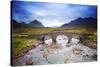 Uk, Scotland, Inner Hebrides, Isle of Skye. Sligachan Bridge and Mountains in the Background.-Ken Scicluna-Stretched Canvas