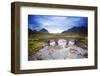 Uk, Scotland, Inner Hebrides, Isle of Skye. Sligachan Bridge and Mountains in the Background.-Ken Scicluna-Framed Photographic Print