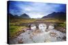 Uk, Scotland, Inner Hebrides, Isle of Skye. Sligachan Bridge and Mountains in the Background.-Ken Scicluna-Stretched Canvas