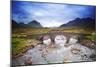 Uk, Scotland, Inner Hebrides, Isle of Skye. Sligachan Bridge and Mountains in the Background.-Ken Scicluna-Mounted Photographic Print