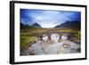 Uk, Scotland, Inner Hebrides, Isle of Skye. Sligachan Bridge and Mountains in the Background.-Ken Scicluna-Framed Photographic Print