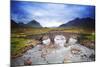 Uk, Scotland, Inner Hebrides, Isle of Skye. Sligachan Bridge and Mountains in the Background.-Ken Scicluna-Mounted Photographic Print