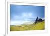 Uk, Scotland, Inner Hebrides, Isle of Skye. the Old Man of Storr in Dramatic Weather.-Ken Scicluna-Framed Photographic Print