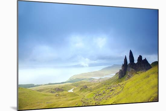 Uk, Scotland, Inner Hebrides, Isle of Skye. the Old Man of Storr in Dramatic Weather.-Ken Scicluna-Mounted Photographic Print