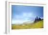 Uk, Scotland, Inner Hebrides, Isle of Skye. the Old Man of Storr in Dramatic Weather.-Ken Scicluna-Framed Photographic Print