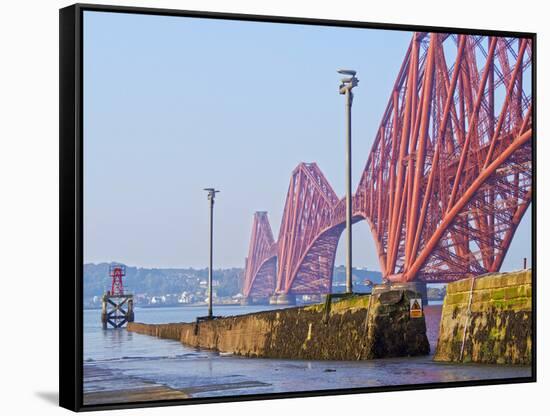 UK, Scotland, Lothian, Edinburgh Area, Queensferry, View of the Forth Bridge.-Karol Kozlowski-Framed Stretched Canvas