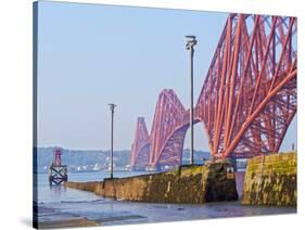 UK, Scotland, Lothian, Edinburgh Area, Queensferry, View of the Forth Bridge.-Karol Kozlowski-Stretched Canvas