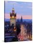 UK, Scotland, Lothian, Edinburgh, Calton Hill, View of The Balmoral Hotel and the Princes Street at-Karol Kozlowski-Stretched Canvas