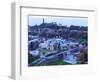 UK, Scotland, Lothian, Edinburgh, Twilight view of the Scottish Parliament Building and the Calton-Karol Kozlowski-Framed Photographic Print