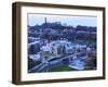 UK, Scotland, Lothian, Edinburgh, Twilight view of the Scottish Parliament Building and the Calton-Karol Kozlowski-Framed Photographic Print