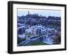 UK, Scotland, Lothian, Edinburgh, Twilight view of the Scottish Parliament Building and the Calton-Karol Kozlowski-Framed Photographic Print