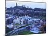 UK, Scotland, Lothian, Edinburgh, Twilight view of the Scottish Parliament Building and the Calton-Karol Kozlowski-Mounted Photographic Print