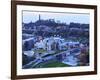 UK, Scotland, Lothian, Edinburgh, Twilight view of the Scottish Parliament Building and the Calton-Karol Kozlowski-Framed Photographic Print