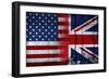 UK USA FLAG-sean gladwell-Framed Premium Giclee Print