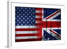 UK USA FLAG-sean gladwell-Framed Art Print