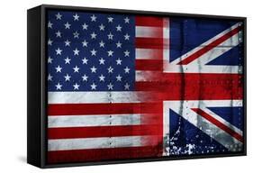 UK USA FLAG-sean gladwell-Framed Stretched Canvas