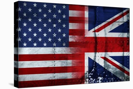 UK USA FLAG-sean gladwell-Stretched Canvas