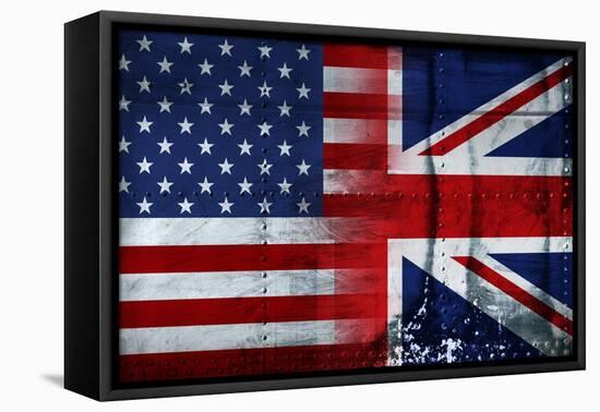 UK USA FLAG-sean gladwell-Framed Stretched Canvas