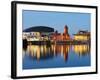 Uk, Wales, Cardiff, Cardiff Bay, Millennium Centre, Pier Head, Welsh Assembly Building-Christian Kober-Framed Photographic Print