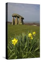 UK, Wales, Newport. Pentre Ifan Cromlech, a well, preserved ancient burial chamber (dolman).-Kymri Wilt-Stretched Canvas