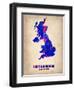 UK Watercolor Poster-NaxArt-Framed Art Print