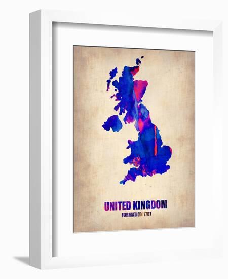 UK Watercolor Poster-NaxArt-Framed Art Print