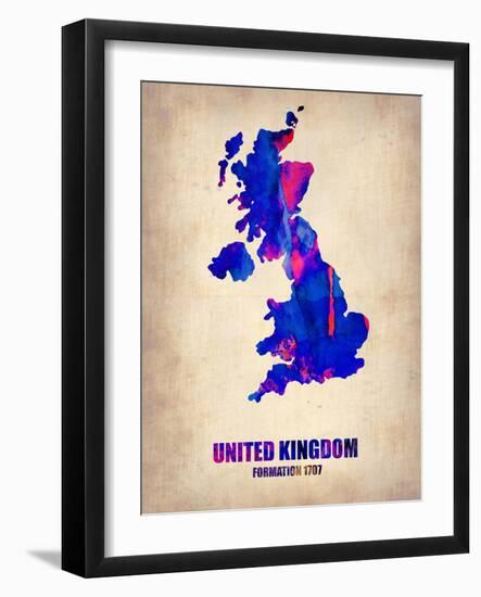 UK Watercolor Poster-NaxArt-Framed Art Print