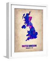 UK Watercolor Poster-NaxArt-Framed Art Print