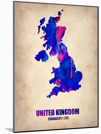 UK Watercolor Poster-NaxArt-Mounted Art Print