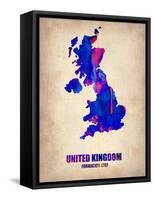 UK Watercolor Poster-NaxArt-Framed Stretched Canvas