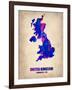 UK Watercolor Poster-NaxArt-Framed Art Print