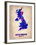 UK Watercolor Poster-NaxArt-Framed Art Print