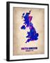 UK Watercolor Poster-NaxArt-Framed Art Print